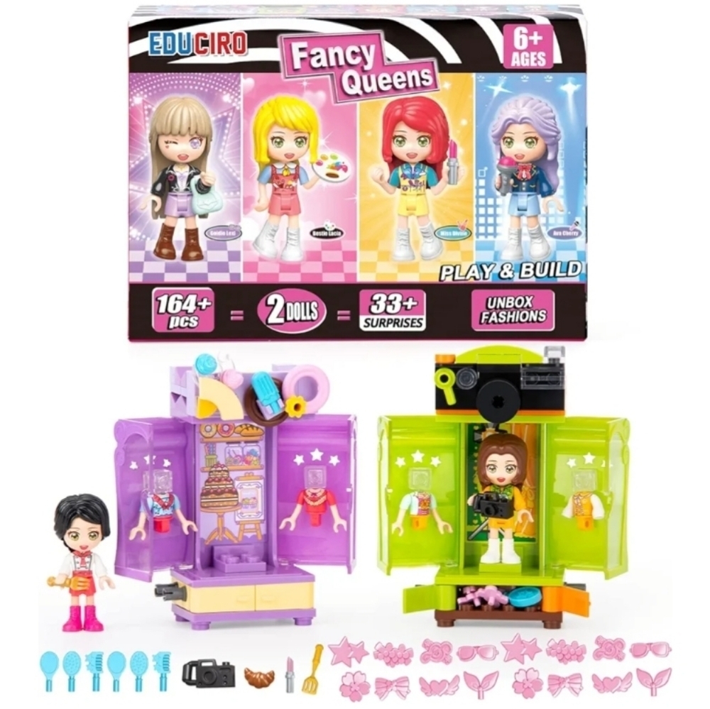 EDUCIRO Surprise Doll Photographer & Baker Theme (2Pack) with 34 Surprises